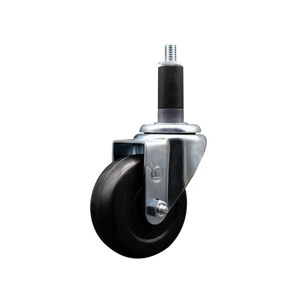3.5'' Soft Rubber Wheel Swivel 1-1/8'' Expanding Stem Caster